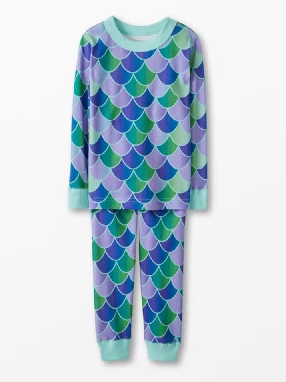 Hanna Andersson Mermaid Scale Print Pajama Set, Size 10 - NWT